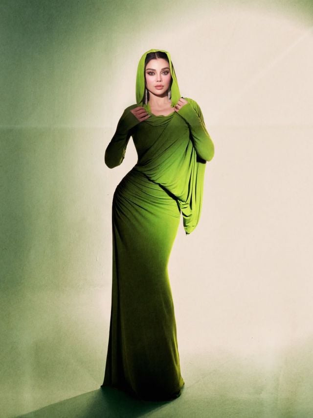 لوك شرقي فاخر: هيفاء وهبي تخطف الأنظار بتصميم أخضر لافت