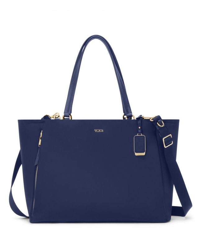 Voyageur Valetta Tote -Indigo_Light Gold