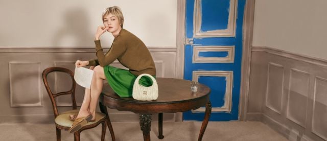 جيجي حديد في حملة MIU MIU 2026 LEATHERGOODS