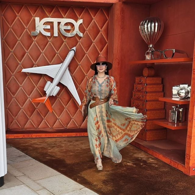 لجين عمران بفستان أنيق