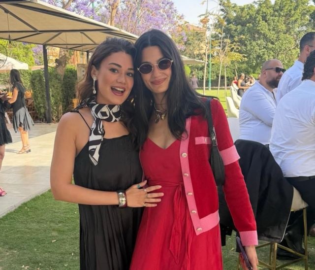 تارا عماد وبسنت أبو باشا في الحفل