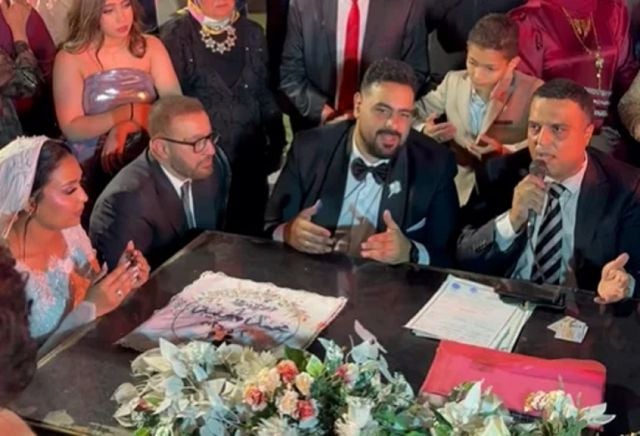 أحمد السقا يشهد على عقد قران محمد محسن