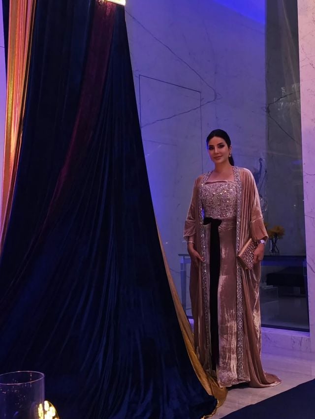 لجين عمران بتصميم مميز من شهد الشارود 