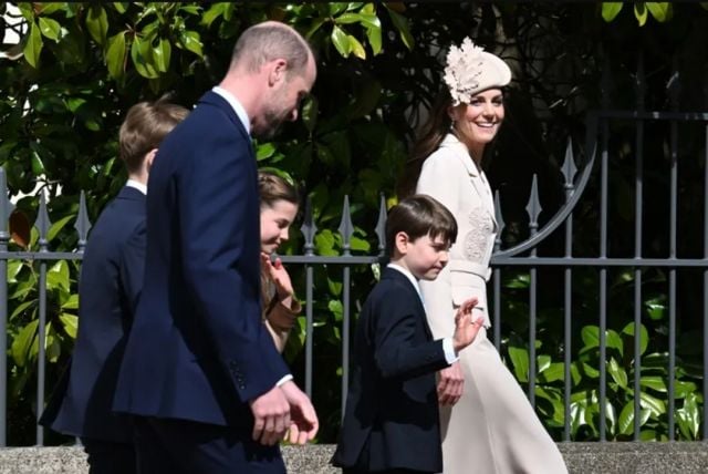 كيت ميدلتون بفستان أنيق باللون البيج