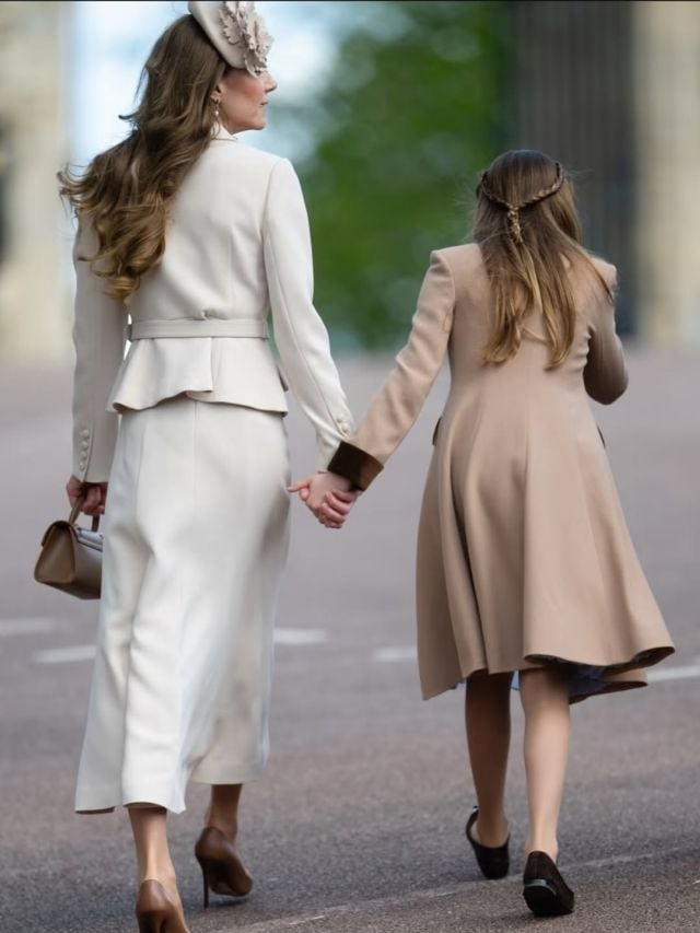 كيت ميدلتون تتألق مع ابنتها بالألوان الترابية 