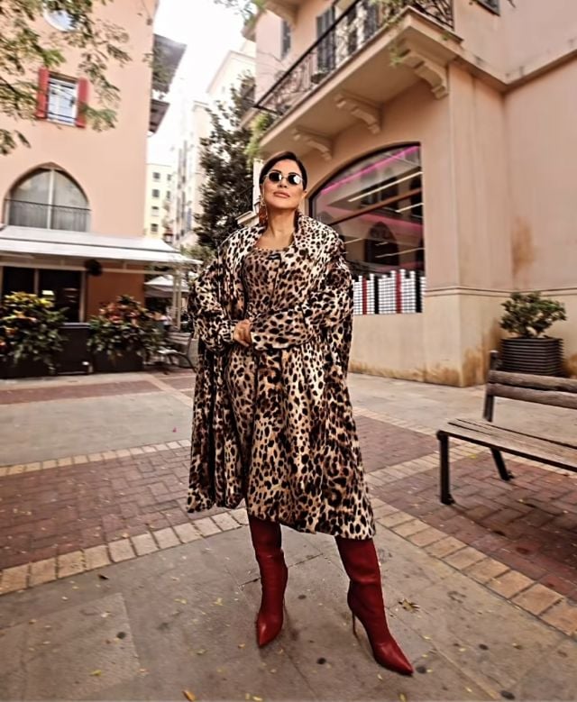 جومانا مراد بنقشة النمر المبهرة 