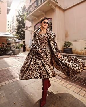 جومانا مراد تتألق بنقشة النمر الأنيقة مع اكسسوارات مميزة 