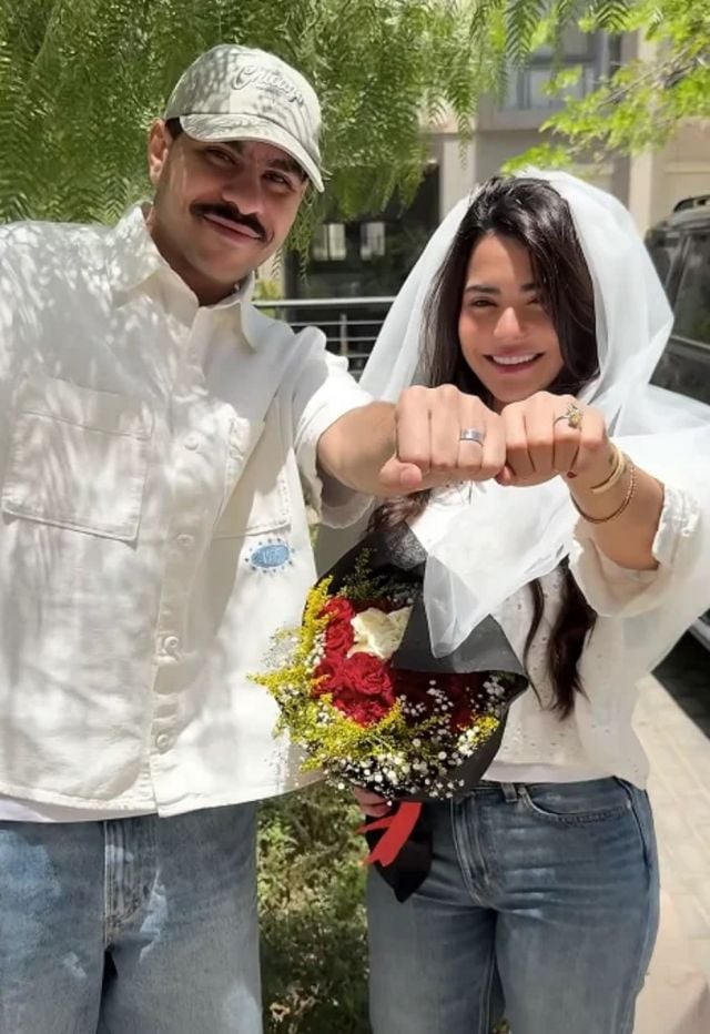 أحمد رمزي وأسماء جلال بدبل الزواج