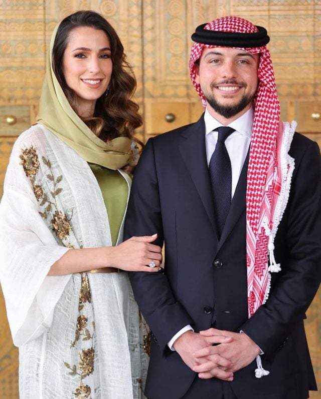 اطلالة الأميرة رجوة في يوم خطوبتها
