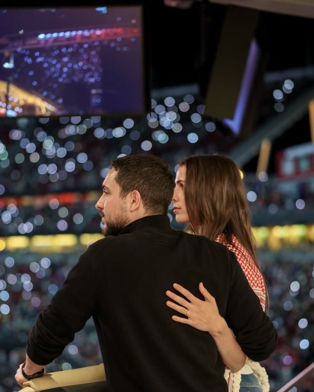 الأمير الحسين والأميرة رجوة برسالة إلى منتخب الأردن