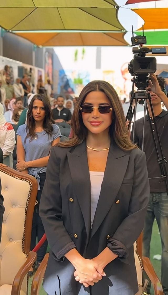 يارا السكري خلال التكريم