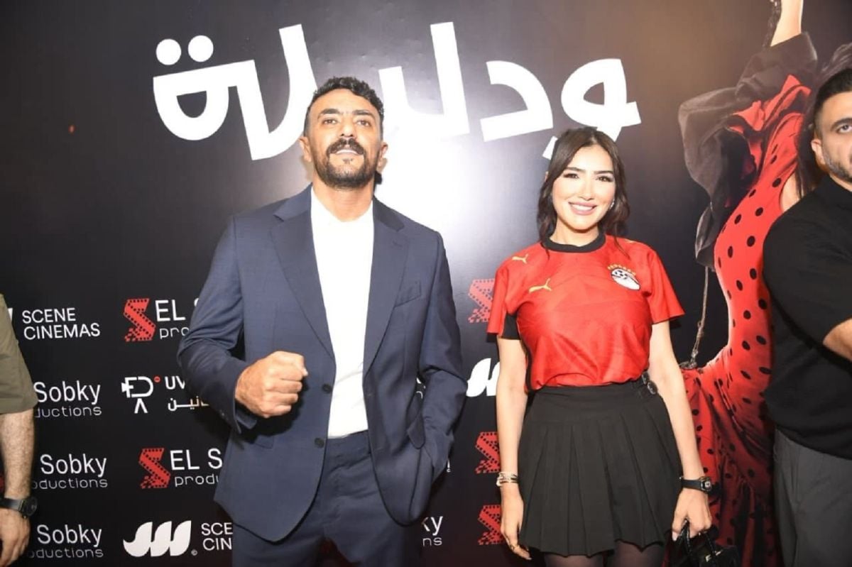 أحمد العوضي ومي عمر يحتفلان بالعرض الخاص لأول تعاون فني بينهما (فيديو وصور)
