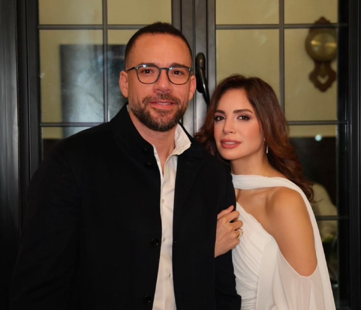 آمال ماهر تتبادل مع زوجها الرسائل الرومانسية في ذكرى زواجهما الأولى