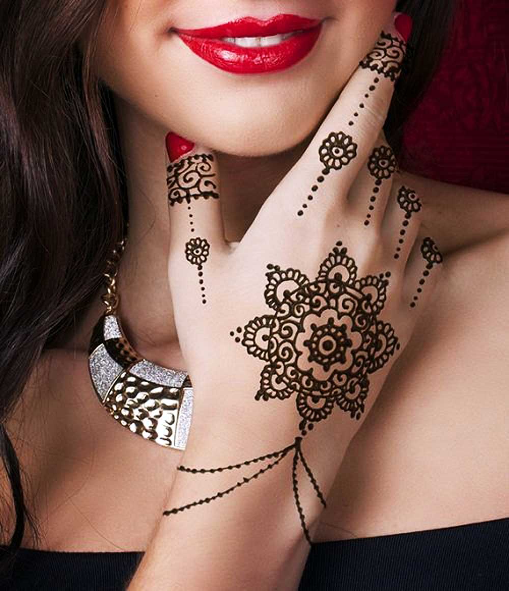 أجمل رسومات حنة رقيقة للجسم لإطلالة جذابة