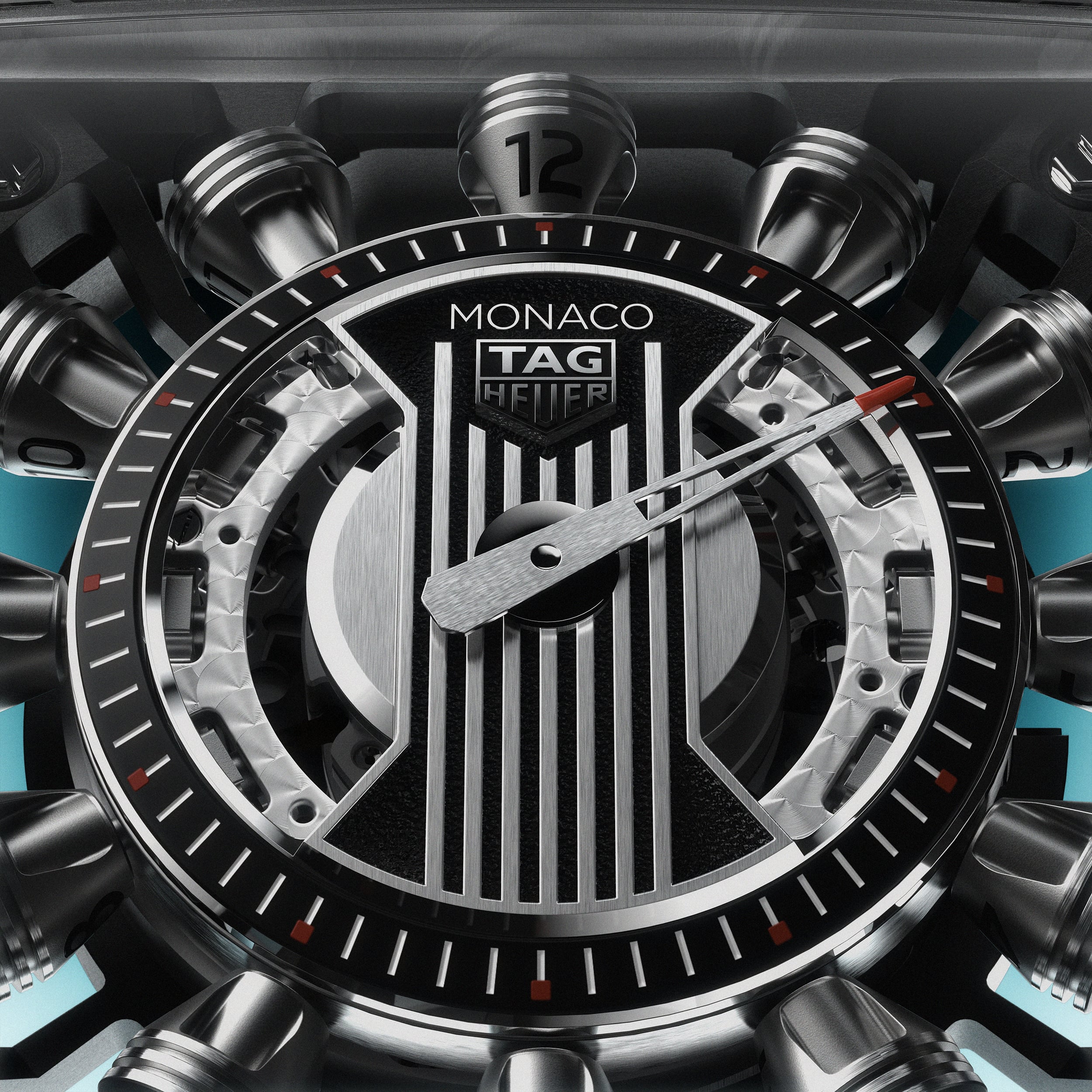 ساعة TAG Heuer Monaco Speed 12، (الواجهة الأمامية)