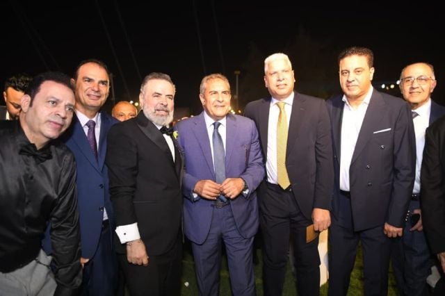 طاهر أبو زيد ووائل جمعة ونجوم الرياضة في زفاف ابنة صبحي خليل