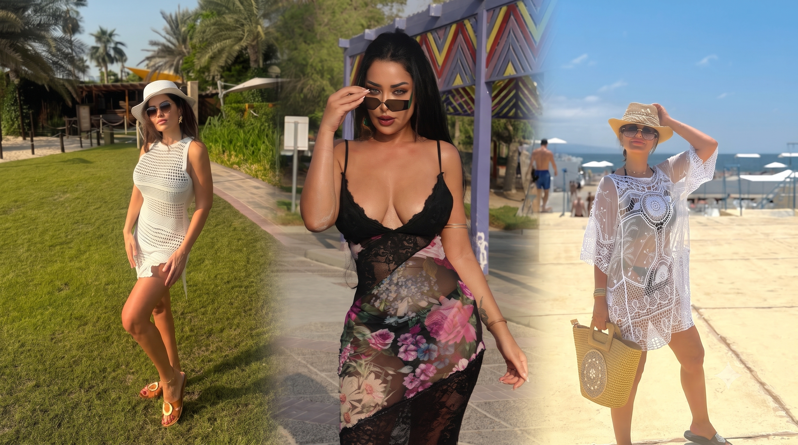 8 نجمات عربيات يستعرضن أناقة الشواطئ من البيكيني إلى الكروشيه