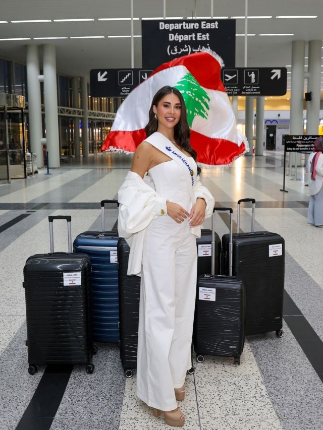 بالكورسيه الأبيض وعلم لبنان: بيرلا حرب إلى ملكة جمال العالم