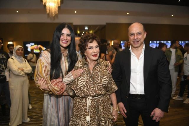 لبلبة مع تامر مرسي وزوجته نسرين إمام