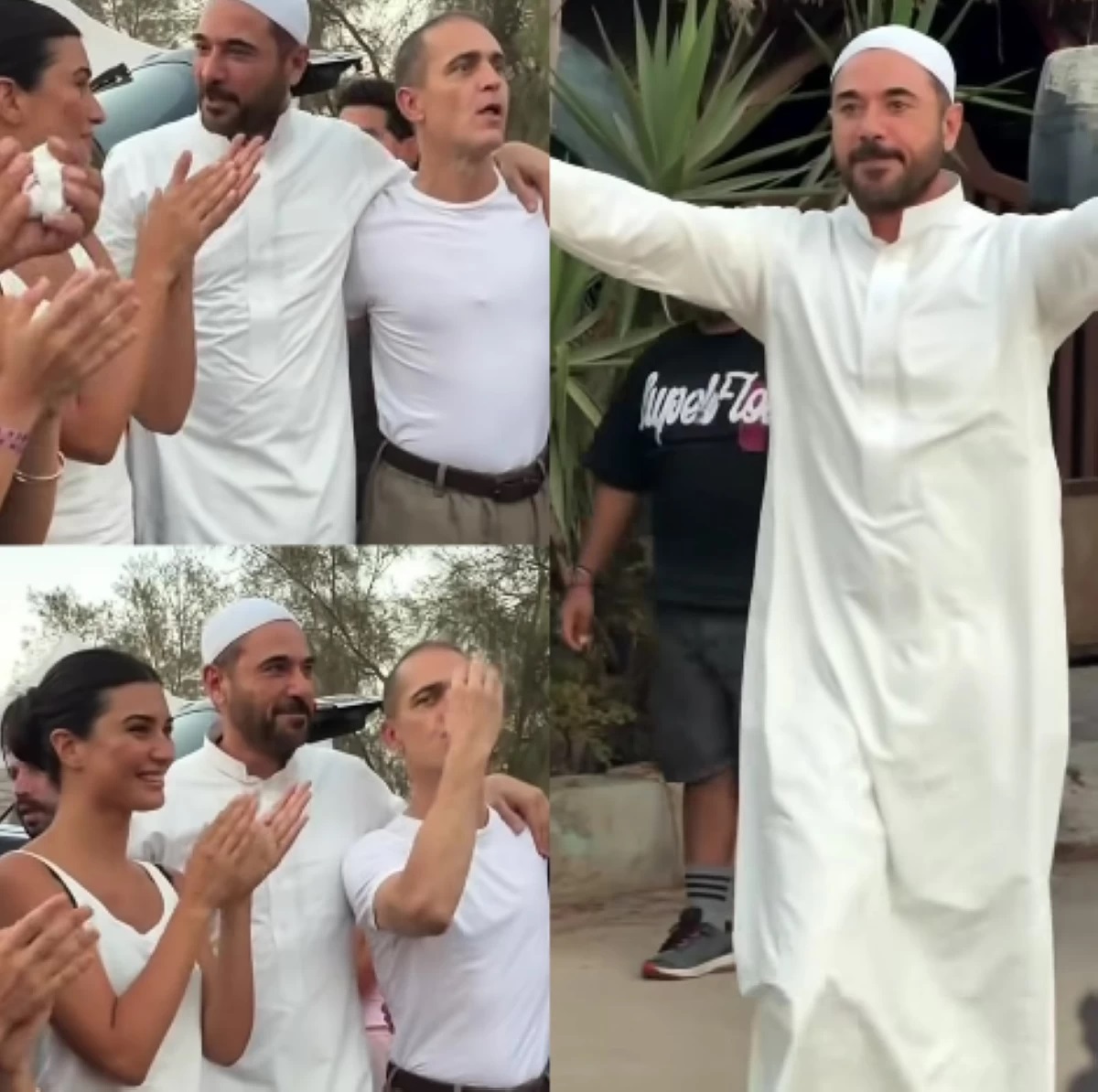أحمد عز يحتفل بعيد ميلاده بالجلباب