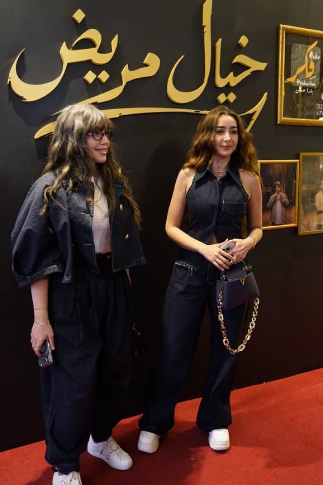 هنا وفرح الزاهد في العرض الخاص لمسرحية 