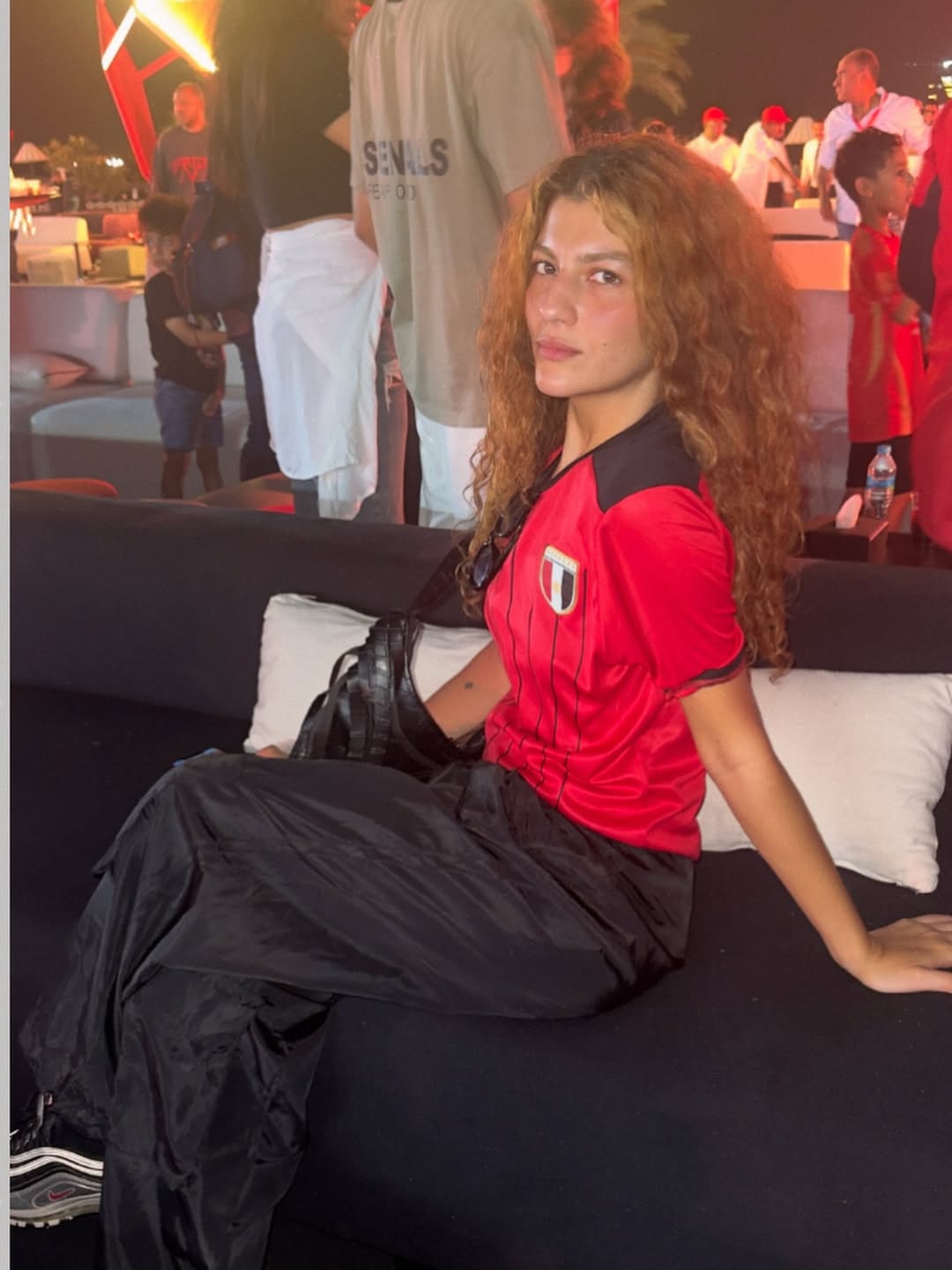 مهرة سامي تشجع منتخب مصر