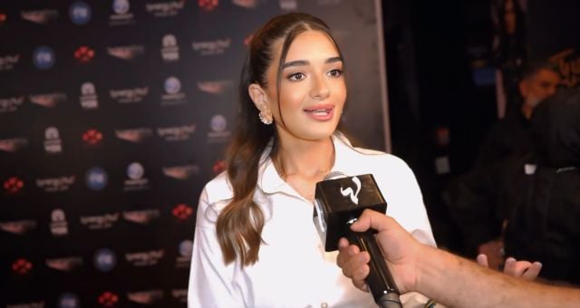 الفنانة ملك زاهر في العرض الخاص لفيلم 