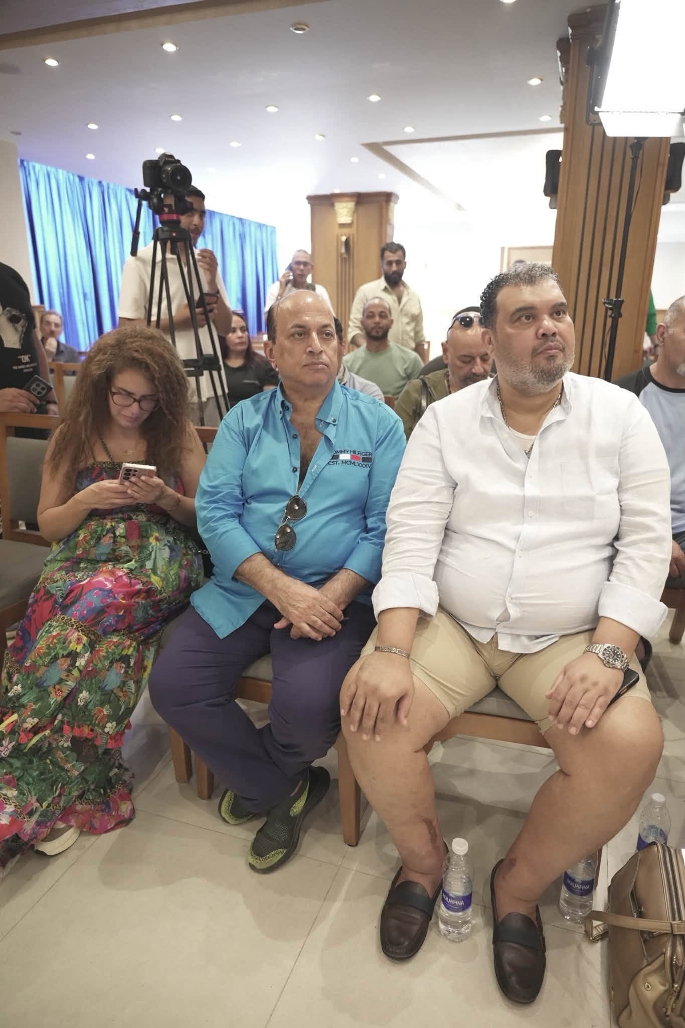 أحمد فتحي ودنيا عبد العزيز في ندوة شيري عادل