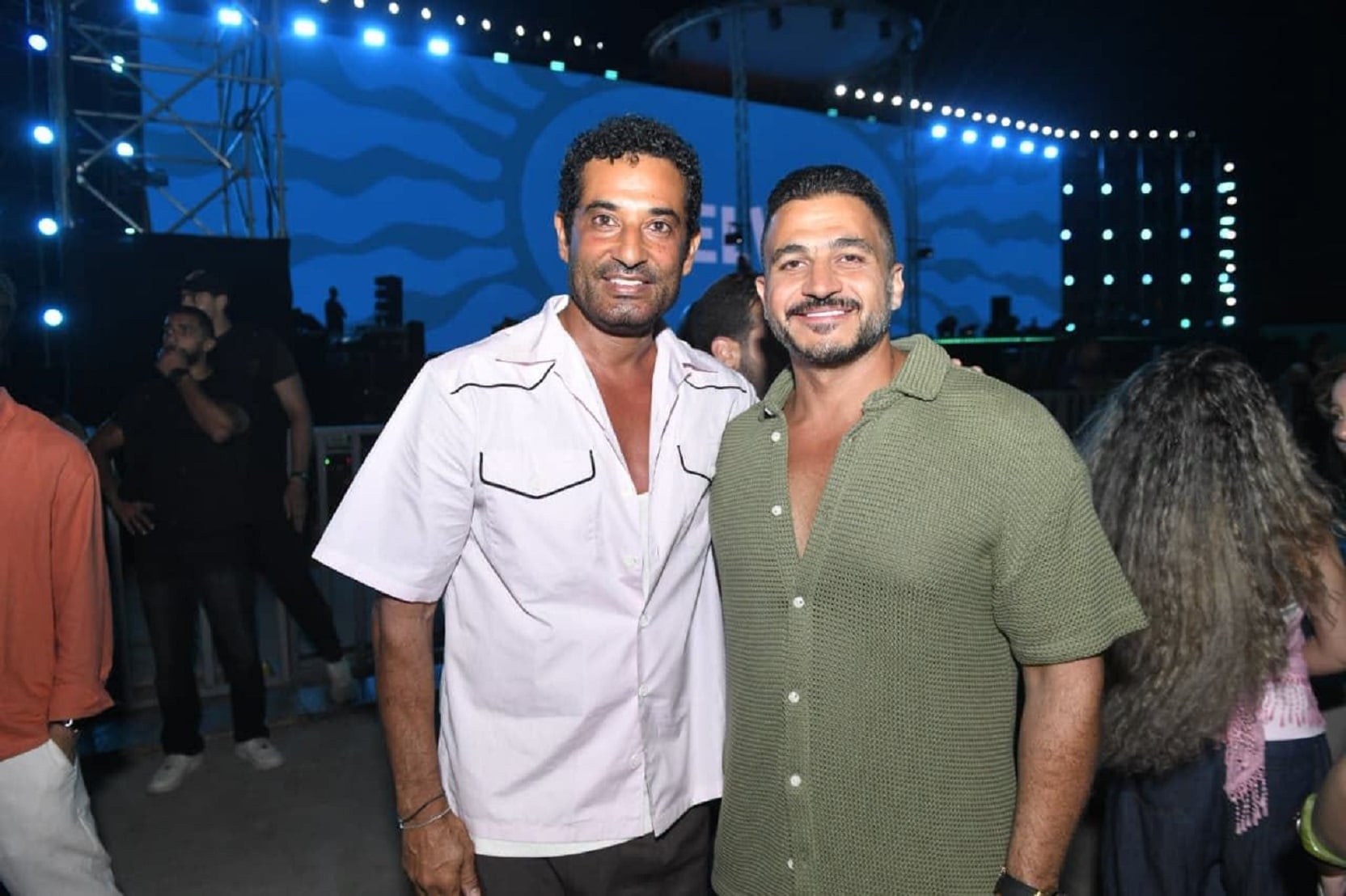 عمرو سعد وكريم السبكي في حفل أحمد سعد عمرو سعد وكريم السبكي في حفل أحمد سعد