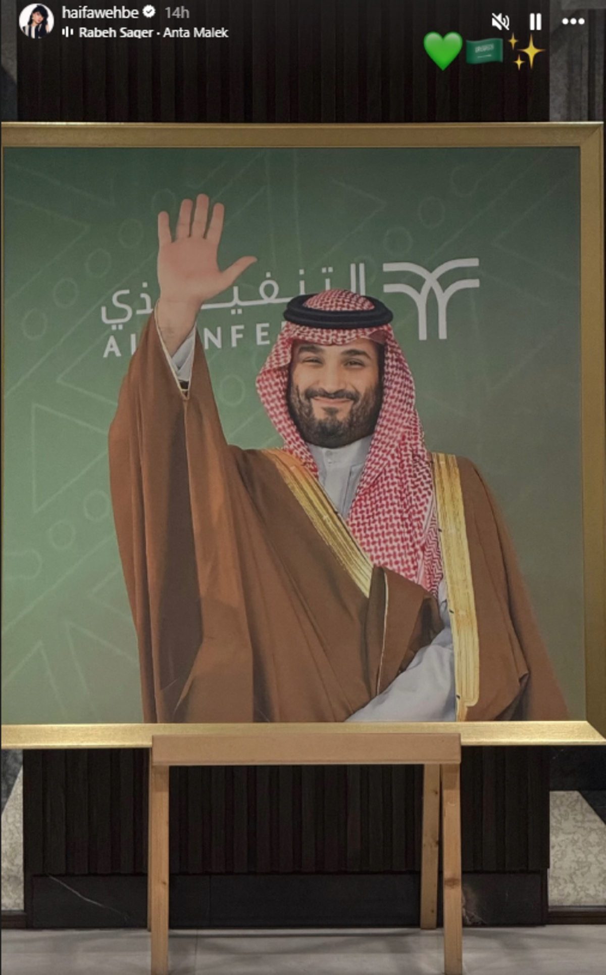 هيفاء وهبي بتحية قلبية لولي العهد محمد بن سلمان. هيفاء وهبي بتحية قلبية لولي العهد محمد بن سلمان.