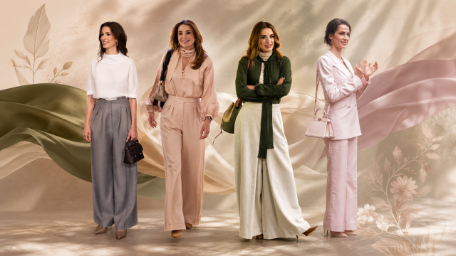 الأميرة رجوة تعيد صياغة أناقة السروال بأسلوب مستوحى من الملكة رانيا