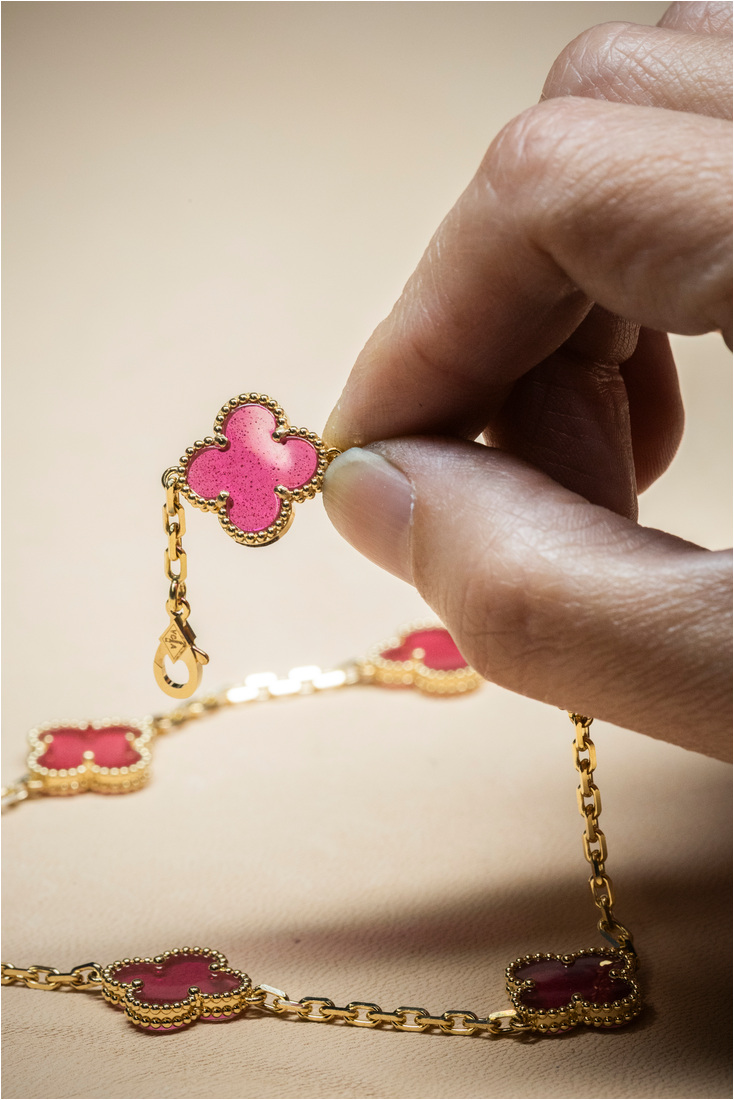 Van Cleef & Arpels Alhambra Pink Enamel Van Cleef & Arpels Alhambra Pink Enamel