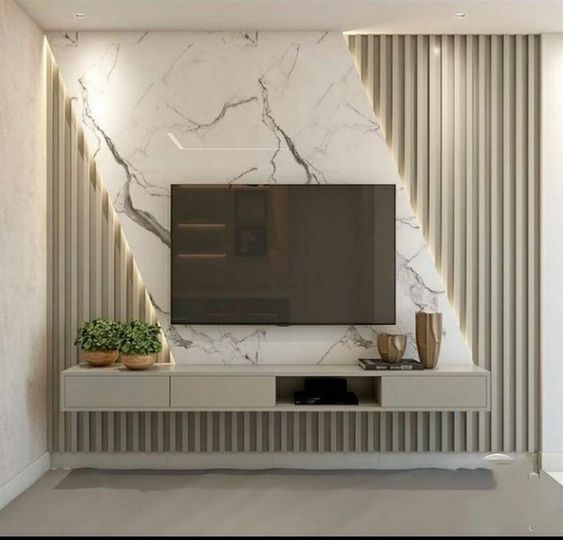 تصميم خشبي بلمسات رخامية للجدران تصميم خشبي بلمسات رخامية للجدران