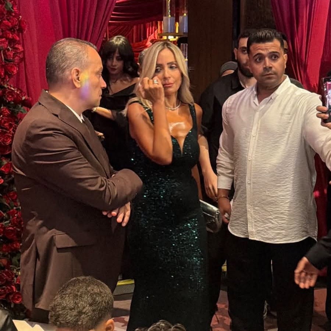 ريم البارودي في حفل زفاف نجل سعد الصغير