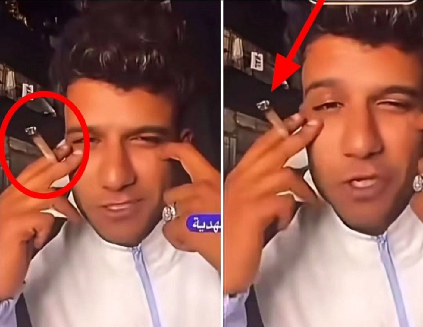 عصام صاصا بفيديو صادم وسيجارة غريبة