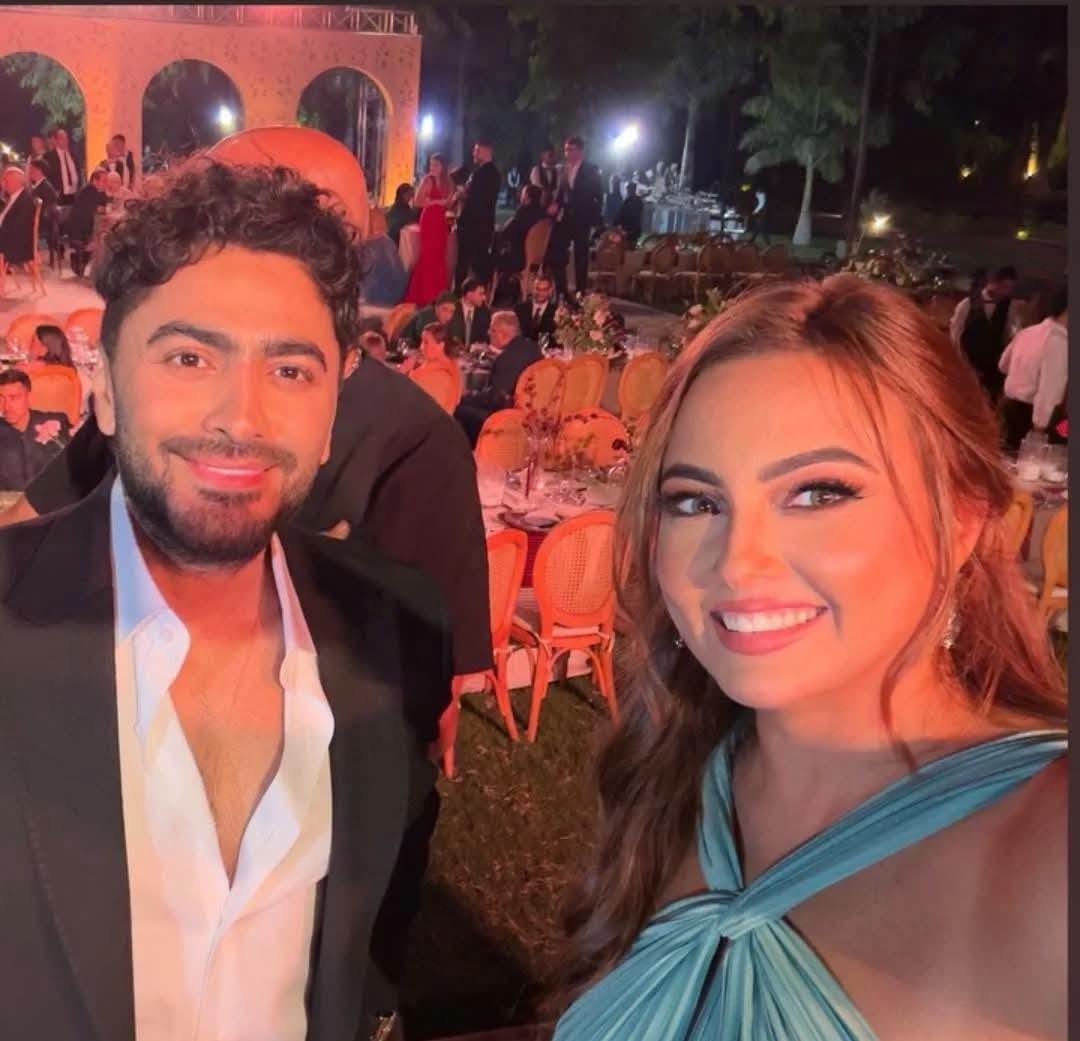 بشرى وتامر حسني في حفل الزفاف