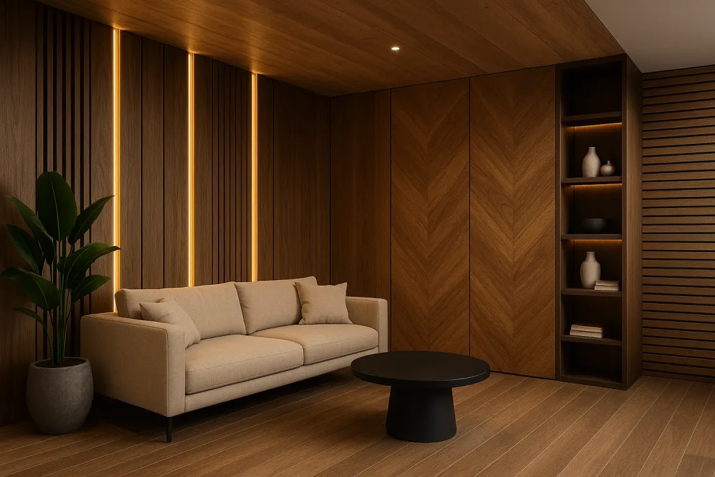 تصميم خشبي بخطوط طولية تصميم خشبي بخطوط طولية