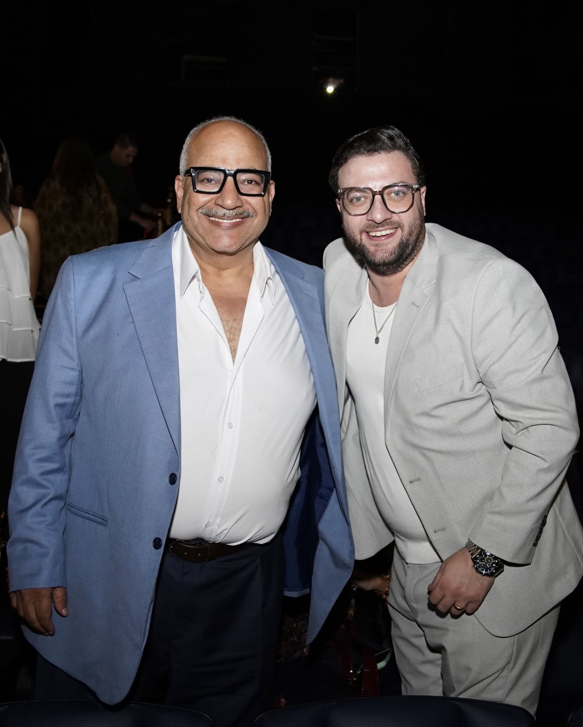 بيومي فؤاد وميشيل ميلاد في العرض الخاص للفيلم