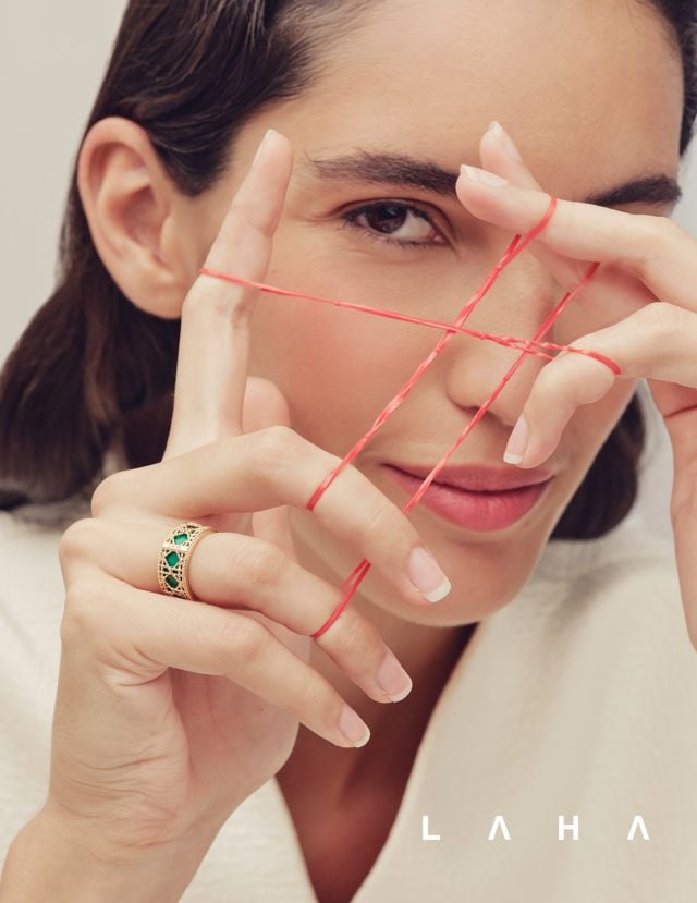 خاتم My Dior إصدار محدود للشرق الأوسط من الذهب الأصفر ومزيّن باللاكيه الأخضر من Dior Fine Jewellery 