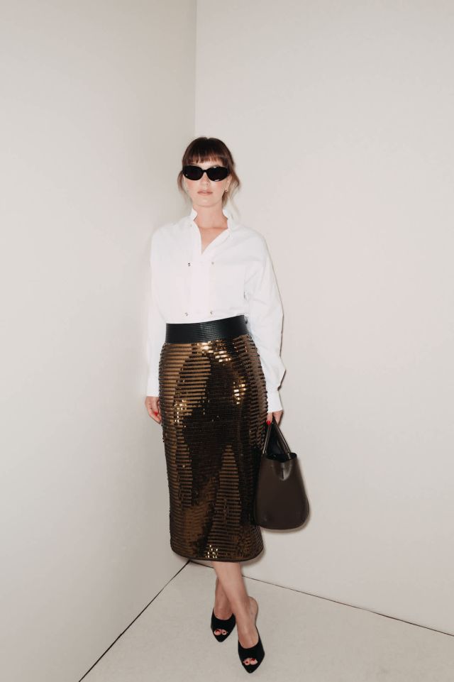 Leighton Meester في عرض Max Mara لربيع وصيف 2027