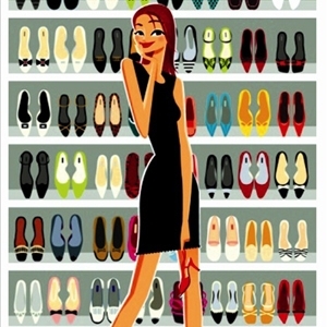 علاقة المرأة بالأحذية!