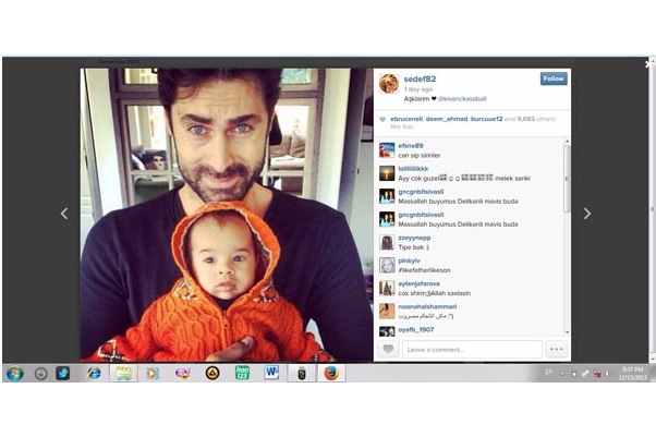 كيفانش كاسبلي زوج صدف آفجي يكشف وجه طفلهما