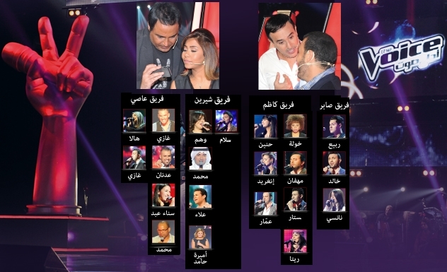 ما لا تعرفونه عن فِرَق عاصي وصابر وكاظم وشيرين في <strong>The Voice 2</strong>