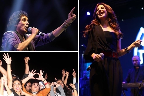 أكثر من أربعة آلاف متفرج يتفاعلون مع محمد منير ونانسي عجرم في آخر حفلات 'ليالي مهرجان دبي'