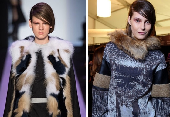 ما رأيك بفستان طويل وقصّات بسيطة، مع لمسة من الفرو؟