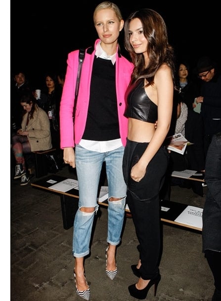 Karolina Kurkova and Emily Ratajkowski at Rag & Bone Fashion Show