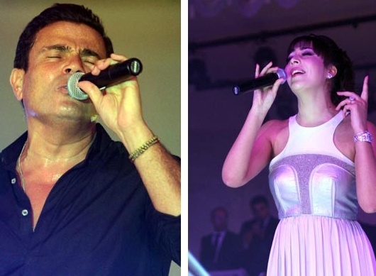 عمرو دياب وجنات يستجيبان لطلبات الجمهور