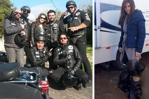 نانسي عجرم تغلّف رجليها بأكياس نايلون وتقول:'بدأ العد العكسي'