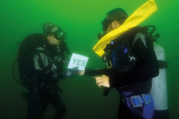 في عمق البحر  طلب يدها، وهي قالت نعم