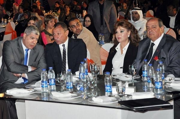 أحمد شوبير ومحمود الخطيب وصفاء أبو السعود أثناء الحفلة